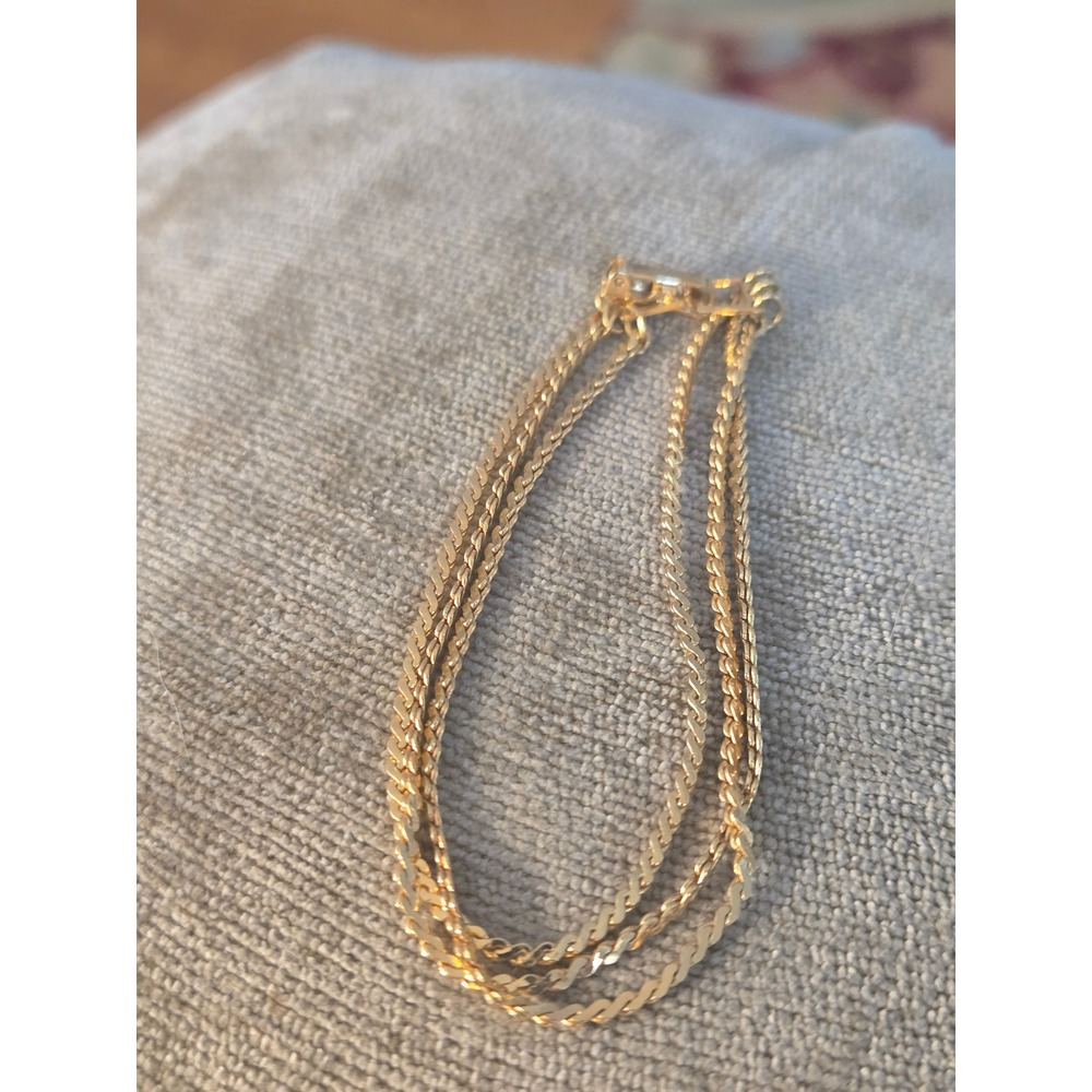 Sarah Coventry Triple-strand Goldtone Bracelet Vintage